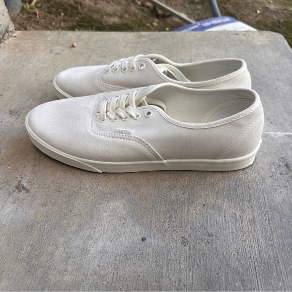 Classic White Canvas Sneakers Authentic Almond Shoe - Picture 2 of 7